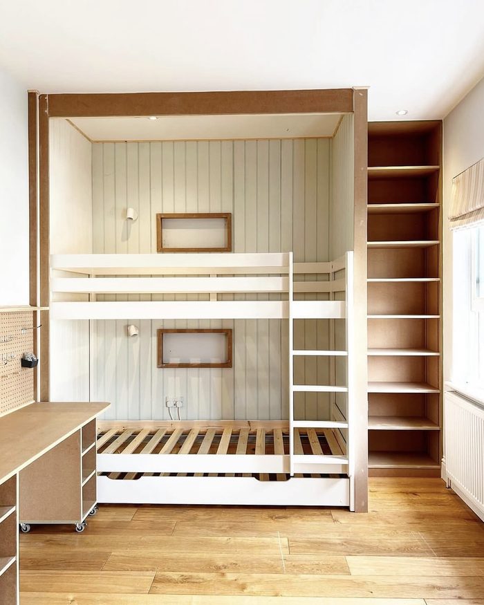 Fitted bunk bed and shelving — South West London