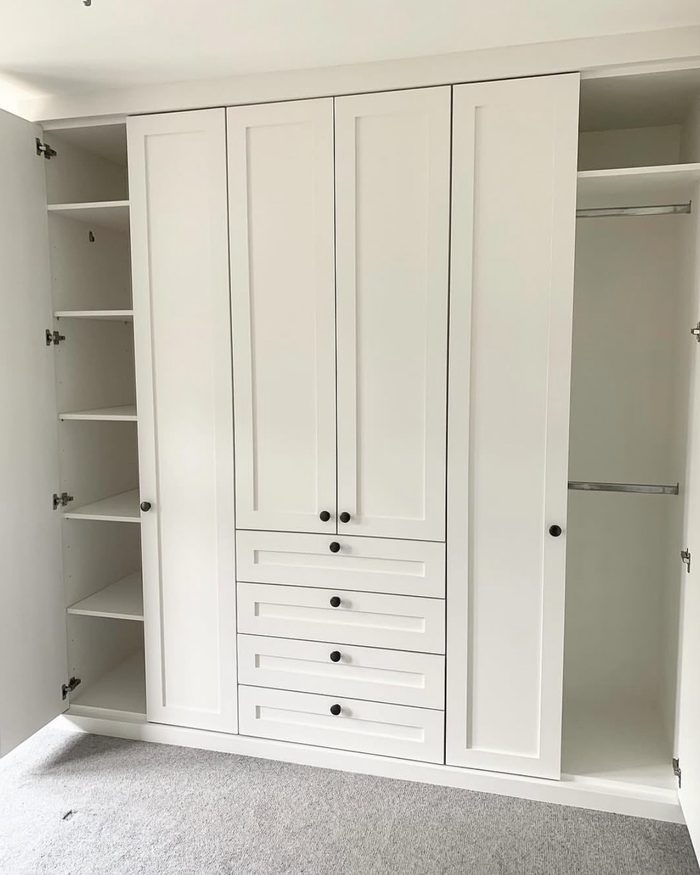 Fitted master bedroom wardrobes — Ealing